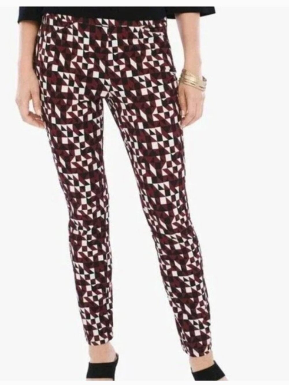 Chico's Travelers Crepe Geo Print Pants size 2.5